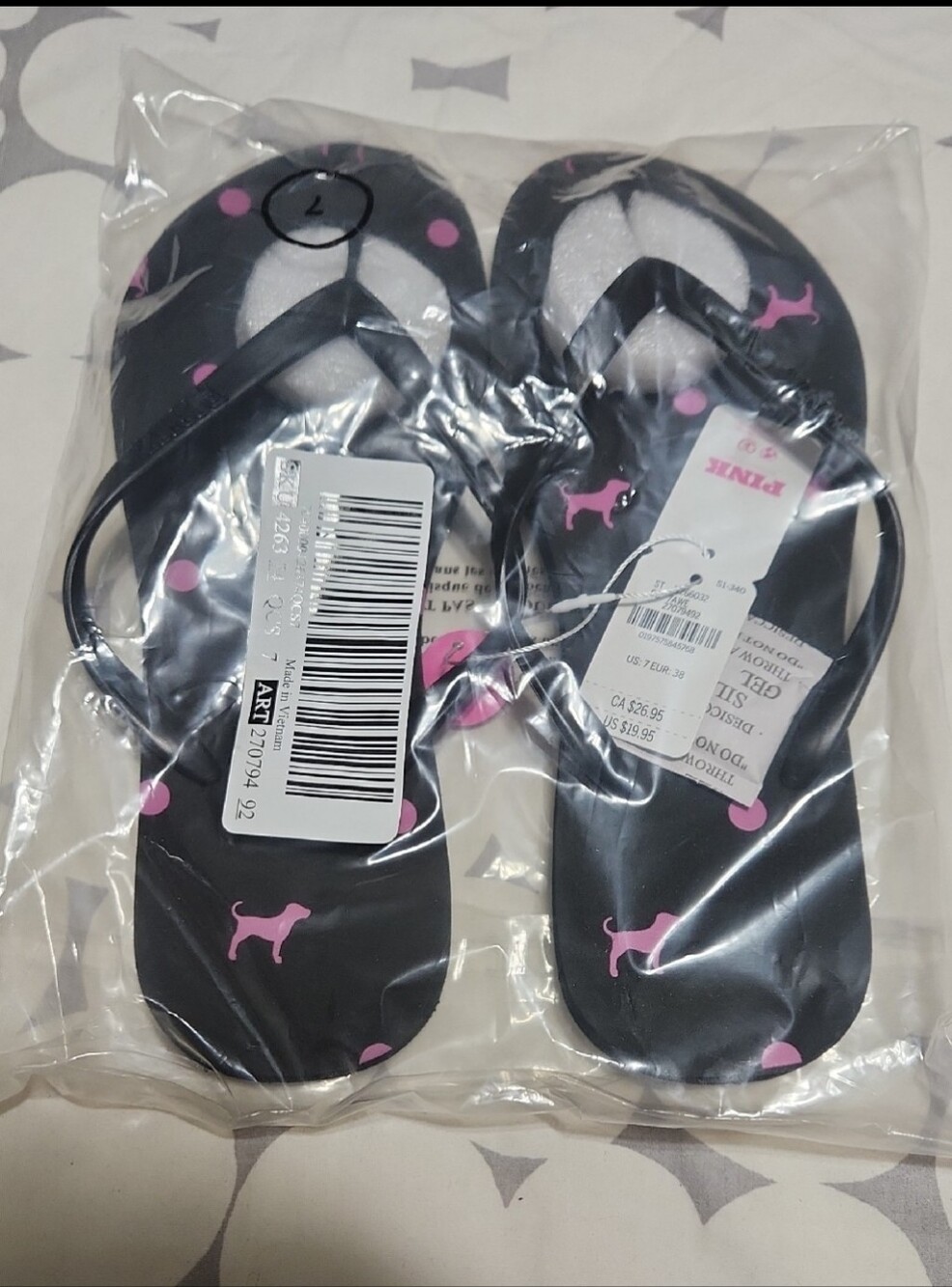 Pink Victoria's Secret Flip Flops - Picture 3 of 4